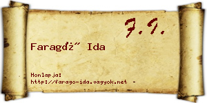 Faragó Ida névjegykártya