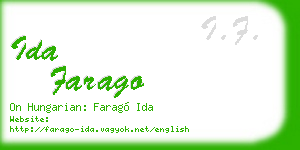 ida farago business card