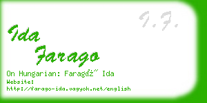 ida farago business card